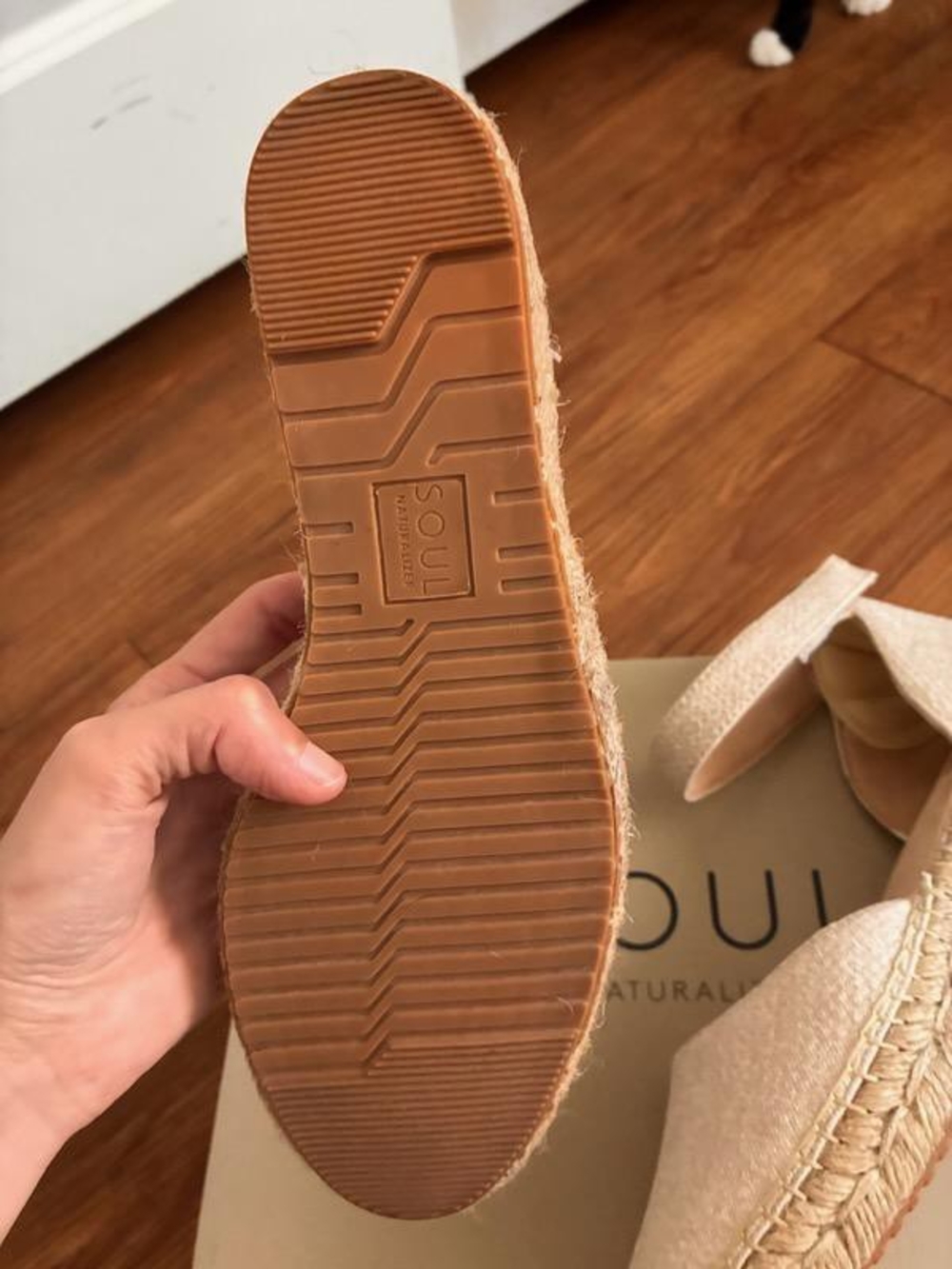 Naturalizer Beige Ankle-Strap Espadrille Wedges - Picture 5 of 10